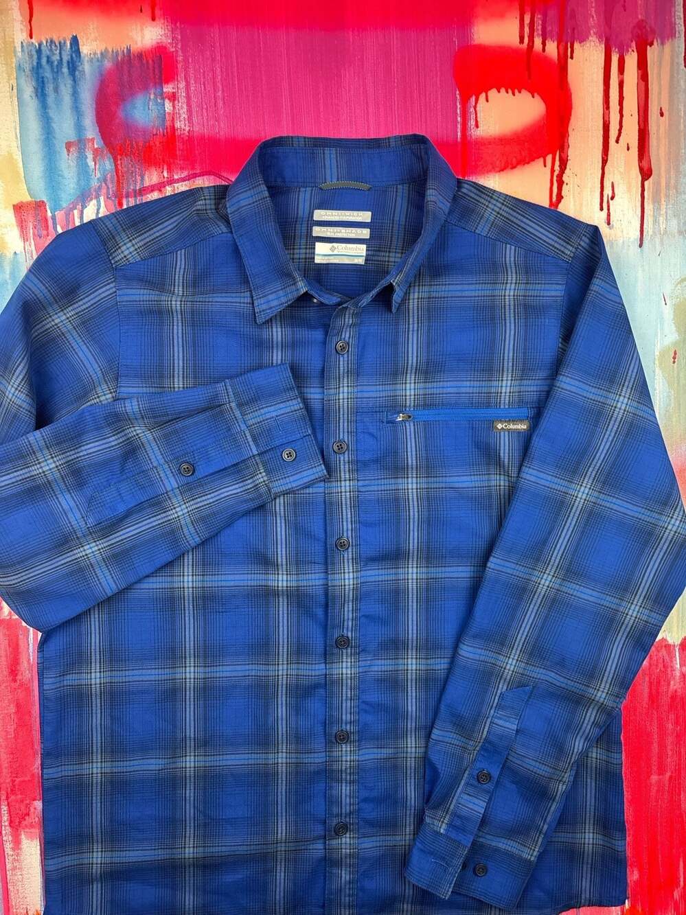 Columbia Omni-Wick Newton Ridge Long Sleeve Plaid Performance Shirt